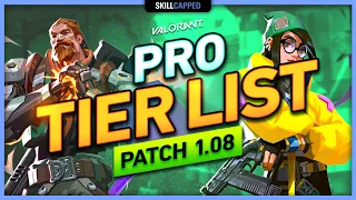 BEST Agents PRO TIER LIST - Valorant Patch 1.08