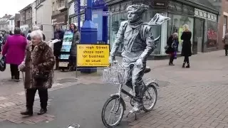 Estevan Mortensen - Living Statue - Busking - Abergavenny - South Wales