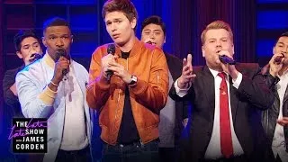 Riff-Off w/ Jamie Foxx & Ansel Elgort