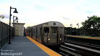 NY City Subway: IND R32, R46 (A) Train at 80th Street