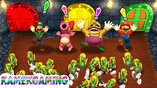 Mario Party 9 - Step It Up Minigames - Wario vs Luigi vs Birdo vs Mario Gameplay Master Difficulty