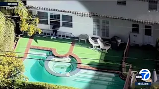 Burglar falls into Beverly Hills pool while trying to escape