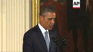 President Barack Obama bestowed the Medal of Honor on former Army staff sergeant Ryan Pitts, who fou