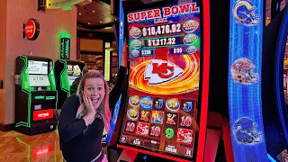 The New NFL Super Bowl Slot Machine PAYS OUT HUGE!