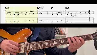 Wes Montgomery Jazz Guitar Transcription on A Night in Tunisia