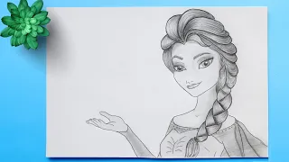 How to Draw Elsa from Frozen 2