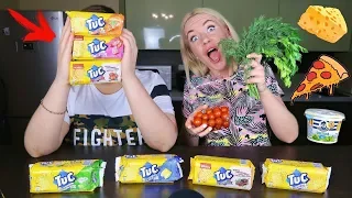 ОБЫЧНАЯ ЕДА против КРЕКЕРОВ TUC ЧЕЛЛЕНДЖ // ЧТО ВКУСНЕЕ?? ТУК круто как ЧИПСЫ против ОБЫЧНОЙ ЕДЫ