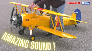 AMAZING SOUND ! RADIAL ENGINE | Boeing-Stearman Model 75 / PT-17