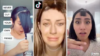 TikTok Girls Cutting Bangs Epic Fails