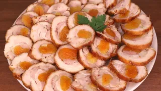 Куриный Рулет с чесноком и курагой| Очень Сытно и Просто ! Обязательно попробуйте!