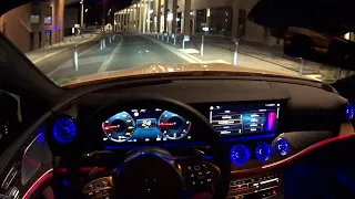 2021 Mercedes-Benz CLS 400d - city night drive | POV