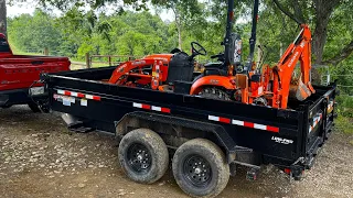 Will It Fit? - Subcompact Tractor in a 14' PJ Dump Trailer