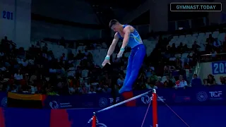 Top 3 in Men's High Bar Final - 2023 Antalya European Gymnastics Championships