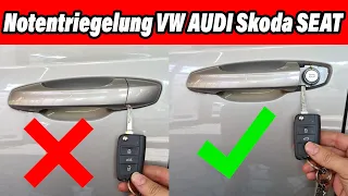 Emergency release VW AUDI SKODA SEAT | Key battery is EMPTY!
