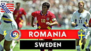 Romania vs Sweden 2-2 ( 4-5 ) All Goals & Highlights ( 1994 World Cup )