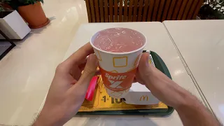 Trying an EXCLUSIVE SANDWICH and the second NEW SPRITE X FLAVOR at MCDONALD'S in BRAZIL