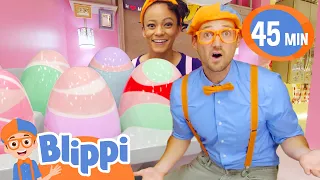 Blippi and Meekah Find GIANT Surprise Eggs! | Blippi & Meekah Challenges and Games for Kids