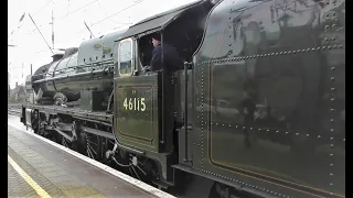 LMS Class 4-6-0 No. 46115 'Scots Guardsman' at Newcastle  -   25th March 2023