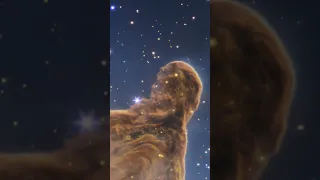 Carina Nebula JWST compared with Hubble
