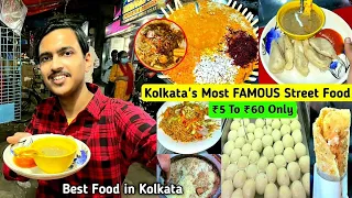 I Tried Kolkata FAMOUS Street Food🔥|কলকাতার সেরা Street Food|Biryani Chowmein Roll Fish Fry Momo