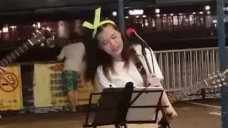 Bone music house  cover  Lady Gaga-Million reason @Star ferry  pier