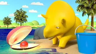 Invata culorile + Dino merge la plaja - Dinozaurul Dino 👶 Desene animate educaţionale pentru copii