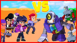 BRAWL STARS ANIMATION PARODY | RICO & HIS ROBOT LOSE IN THE BATTLE WITH CLOT X BIBI X EMZ X SHELLY