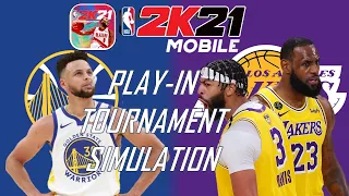 NBA 2K21 Mobile | Warriors vs Lakers | Play in Tournament Simulation | Ultra Graphics