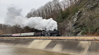 Western Maryland Scenic Railroad H-6 #1309 Steam Train Cruising Through The Narrows (12/10/22)