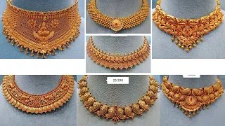 Gold choker necklace designs #gold #goldnecklace #viral #trending