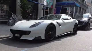 Incredible loud Ferrari F12 tdf | LOUD Start up, Carporn, acceleration