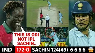 SACHIN 124 RUNS VS OLONGA | IND VS ZIM COCA COLA CUP 1998 | MOST SHOCKING FIGHT MOMENT EVER 😱🔥