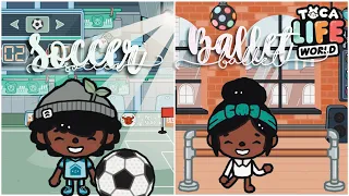 THE TWINS TRYOUT SOCCER AND BALLET!🩰⚽️|Toca boca roleplay￼|*With voice*🔊