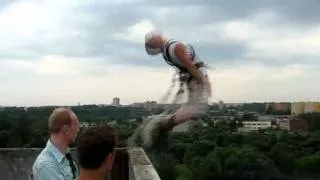 First RopeJump. Первый прыжок с веревкой, Минск, ГСК "Лада" [HQ]