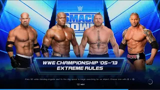 WWE 2K22 Batista vs Brock Lesnar vs Bobby Lashley vs Goldberg For WWE Championship