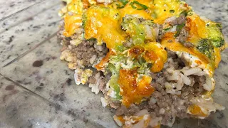 BEEF, BROCCOLI AND RICE CASSEROLE 😋| HOW I FED MY FAMILY FOR $19.07