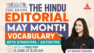 May Month Vocabulary with Synonyms & Antonyms | The Hindu Editorial | By Rupam Chikara