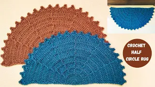 Textured Crochet Half Circle Rug How To Crochet Semi Circle Rug