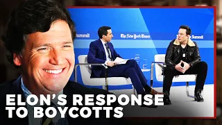 Tucker Reacts to Elon Musk Telling Boycotters to “Go F*** Yourself”