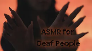 ASMR • Only Visuals • Triggers for Deaf People • Face Touching & Hand Movements (No Sound at All)