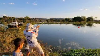 FOI SÓ PANCADA BRUTA! FUI AUTORIZADO A TIRAR ESSES MONSTROS. PISCICULTURA! pescaria.