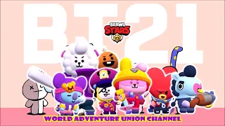 Wow Check Out The Latest Brawl Stars BT21 Skins! :) Sandy Koya, Edgar Tata, Tick Shooky, Bull Mang