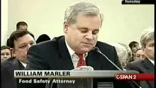 Bill Marler's Testimony Before a The House Energy and Commerce Committee