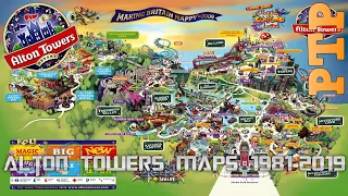 Alton Towers Maps 1981-2019