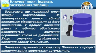 11 клас Бази даних Урок 8 Ключові поля, індекси, зв’язування таблиць