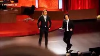 Ylvis talking to the audience before the live show. IKMY 23.9.14