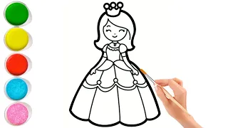 Como Desenhar e Colorir uma Princesa | Desenhar Fácil