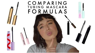 Comparing all of my tubing mascaras / easy wash off formulas