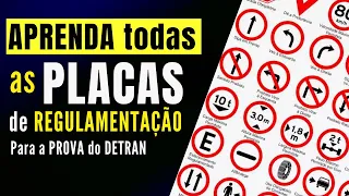 SINALIZAÇÕES DE TRÂNSITO. PLACAS DE REGULAMENTAÇÃO. COMO DECORAR AS PLACAS DE TRANSITO. DETRAN