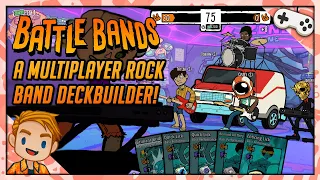 A MULTIPLAYER ROCK BAND DECKBUILDER! | Let's Play Battle Bands Demo | PC Gameplay